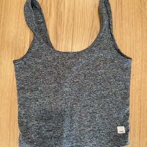 Vuori halo performance crop tank gray small